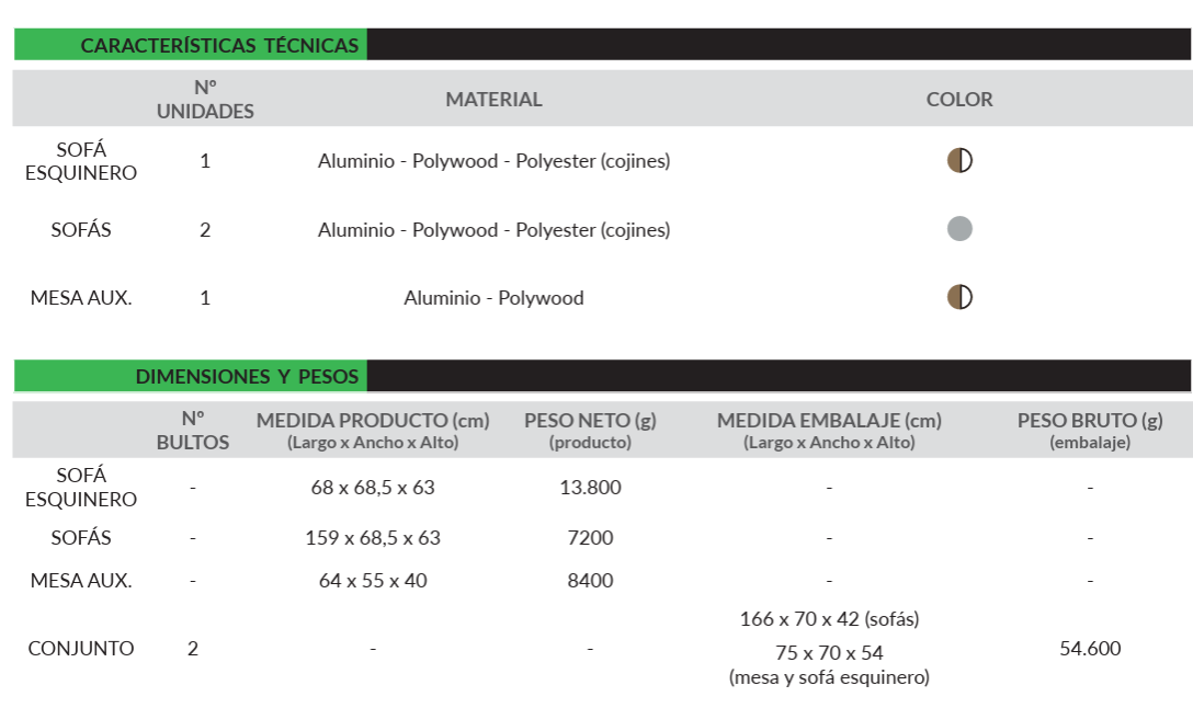 Conjunto Burundi (negro o blanco) - Imagen 4