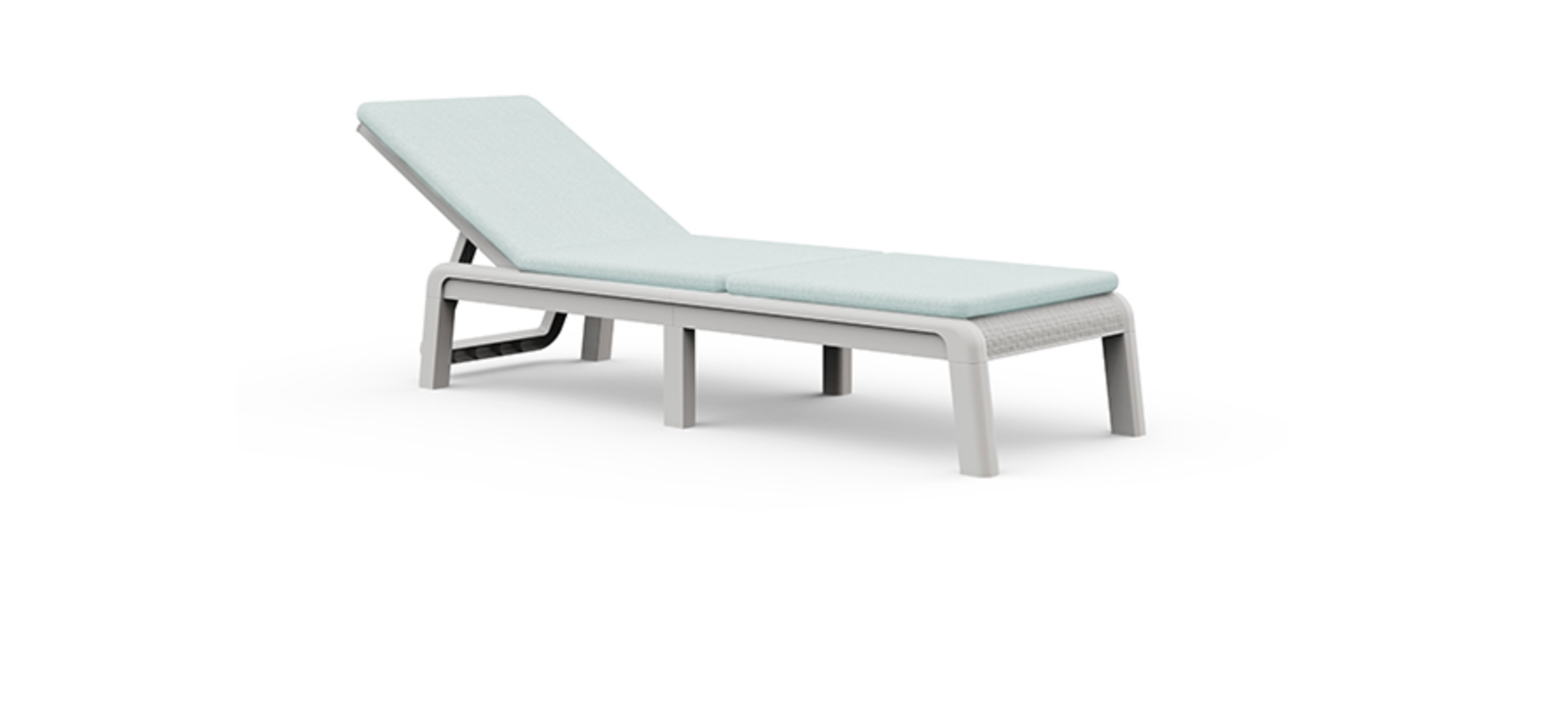 TUMBONA PP 4P MALLORCA BCO + COJIN BLUE